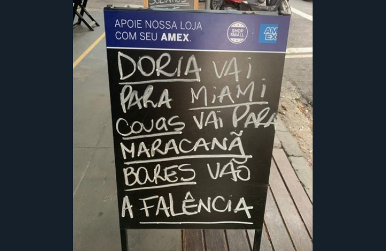 DraClaudiaBr's tweet photo. Enquanto uns vão para Miami ou Maracanã, os comerciantes vão à falência. https://t.co/3vTrPjaiZF
