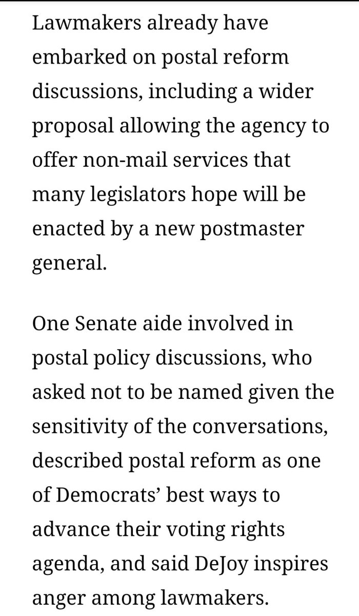 Postal Reform to advance Voting Rights reforms!