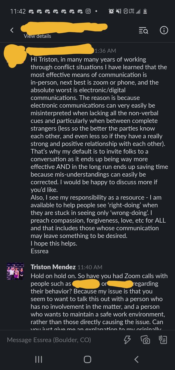 >This meant, the HR Department was parallel to paid opposition, no longer having the authority to enforce Community Guideline violations on Certain individuals>New leaders for this now-Circle were of virtually no help in holding individuals accountable for their bad behavior