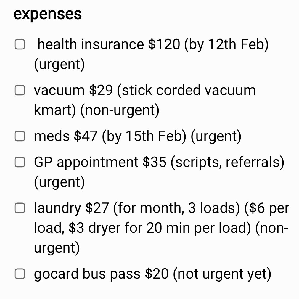 so I've done my budget for the month and made a list of all my expenses that my unemployment payment can't cover and its worse than usual this month apparently 😬if anyone can help I'd be grateful. I am SO sorry for begging yet again. I hate this too. ko-fi.com/emilygwen