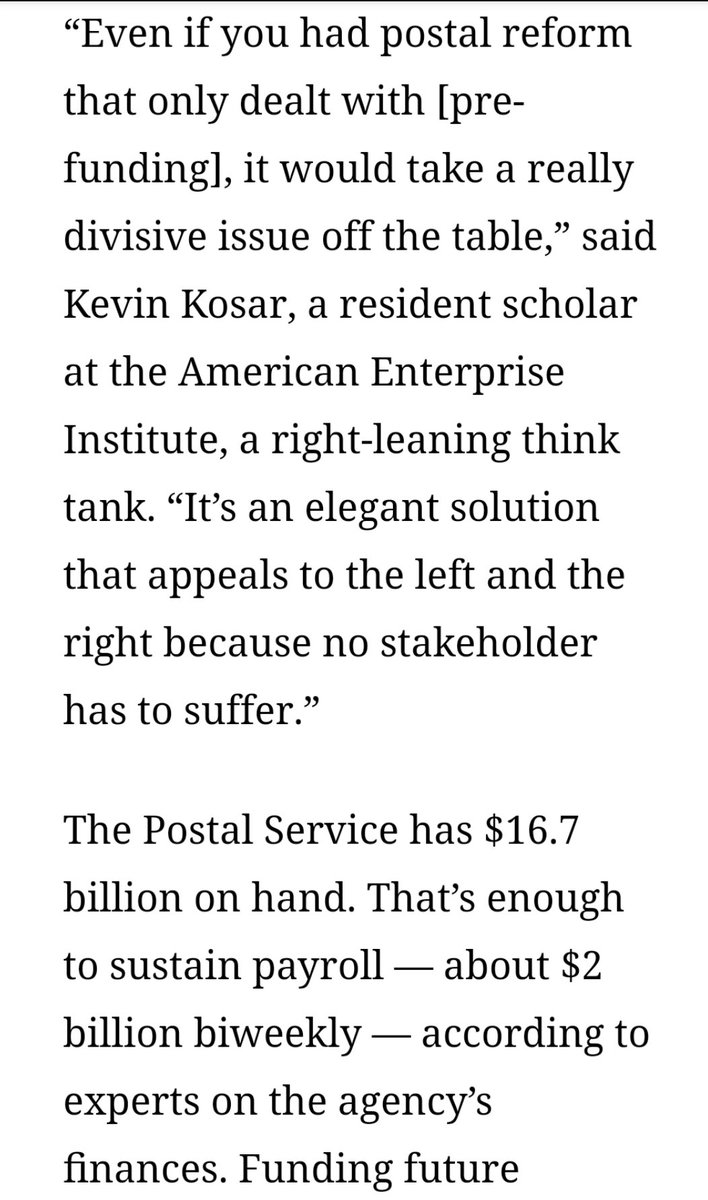 Looks like the funding issues DeJoy used to sabotage mail delivery were mostly contrived and reforms to their pensions are pretty easy to fix!F*CK YOU, DEJOY, HOW MANY DIED BECAUSE THEIR PRESCRIPTIONS WERE DELAYED?