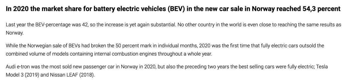 CostaSamaras's tweet photo. The EVs that are available in Norway are basically the sames ones available here: Audis, Teslas, Nissans, etc. It's just they made a choice to tax gas cars and not tax EVs, build charging stations, and do other stuff to support EVs, and we...didn't. https://t.co/07qNgj7U7m https://t.co/EB4EIOAj5s
