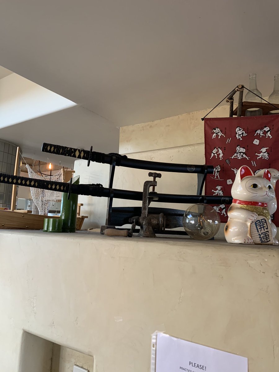 This sushi joint is prepared if the shit starts to go down.  #SuperBowlSushi