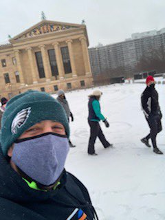 Monday Snow Day Boot Camp at the Art Museum Steps is on with Jonathan at 6 AM! <a href="/bewellphilly/">Be Well Philly</a>