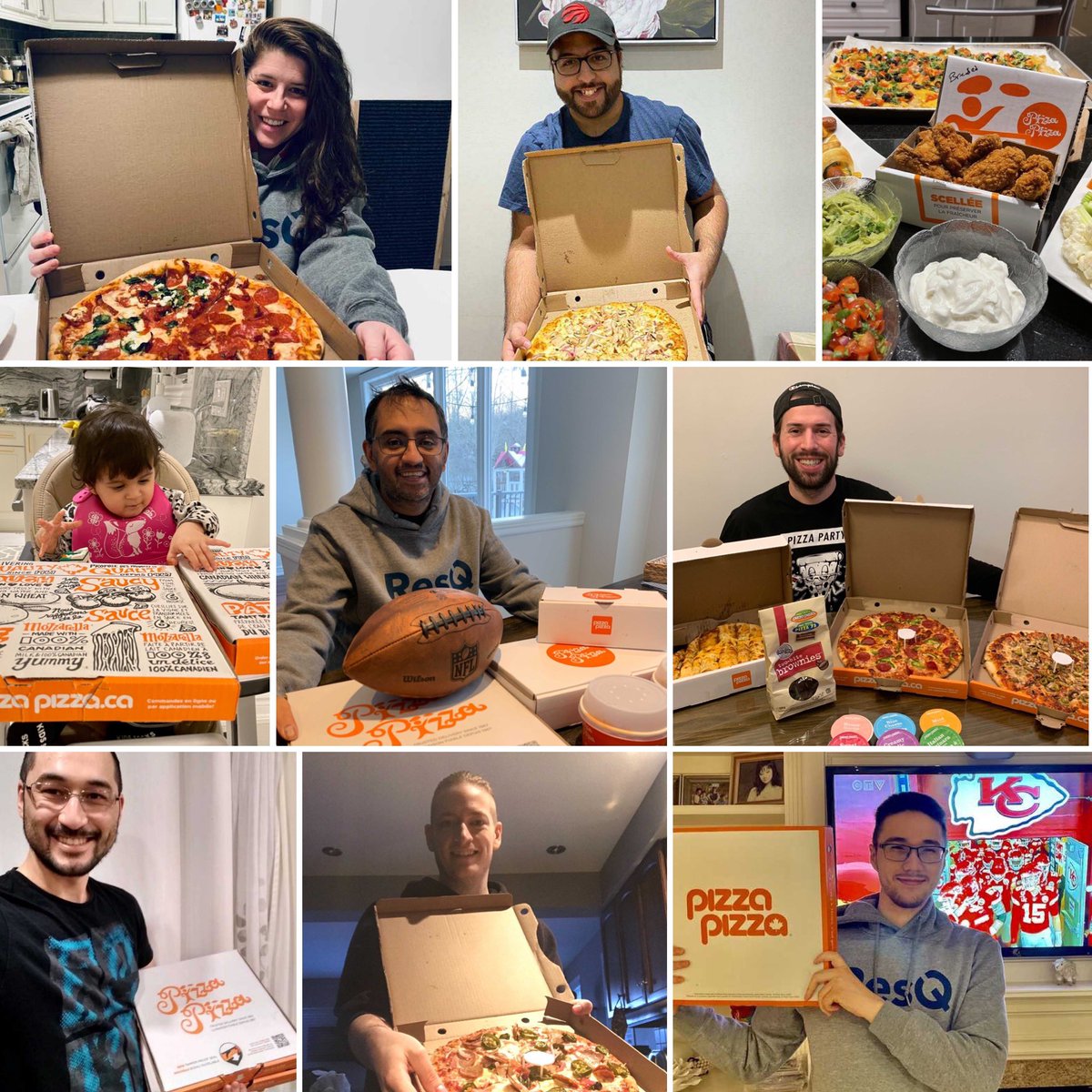 GetResQ's tweet photo. Our team is #SuperBowlLV ready, thanks to our friends over at @PizzaPizzaLtd 🏈 🙌 #GetResQ https://t.co/qkGa9RoIPC