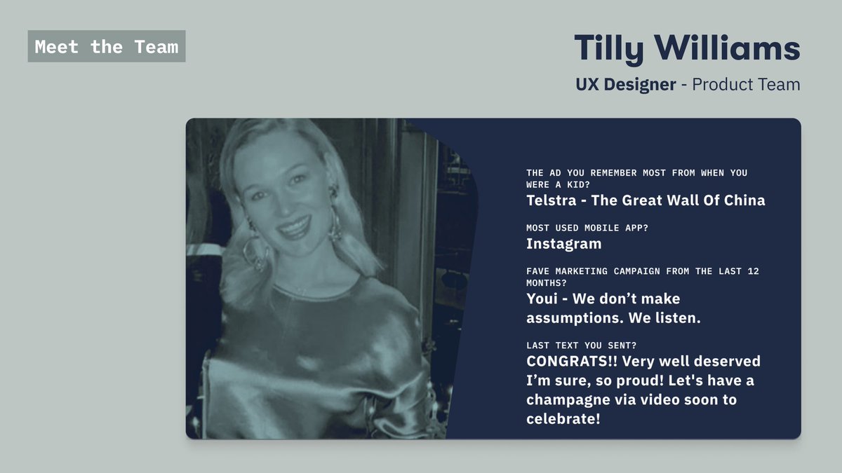 It's meet the team Monday! Let us introduce you to Tilly Williams, a very talented UX Designer 💻 in our Product Team. Recently she presented detailed user research 👩‍🏫 that led to incredible changes in platform to improve usability ⭕. 
hubs.ly/H0G7J-90
