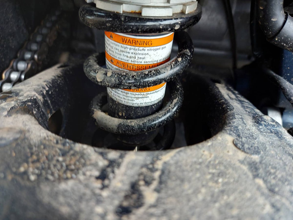 One dirty girl after a trip to the garage, but came back with a clean MOT though 😀 #MOT #suzuki #staywild #biker