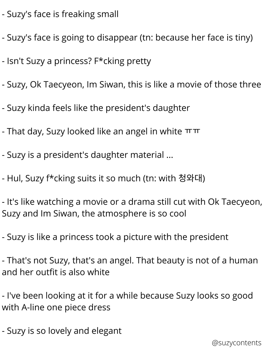 suzycontents's tweet photo. [TRANS/Comments] theqoo HOT category: "Idols and Cheong Wa Dae logo" (meaning idols whose got their pics taken by the Blue House)

*translates a few comments that mentioned Suzy*

🔗https://t.co/b5xDy4cd4p

#Suzy https://t.co/bfMDBiGThe