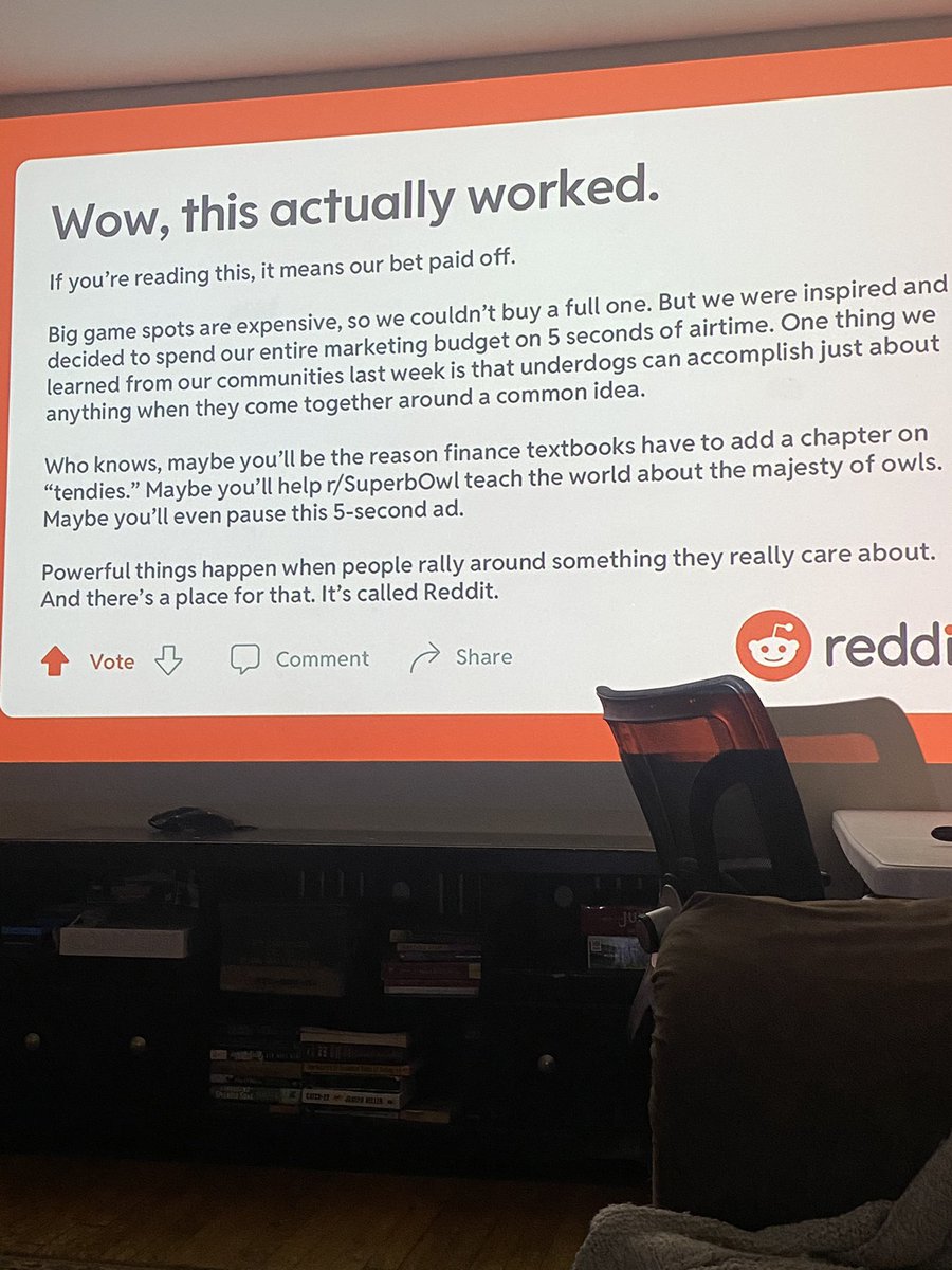 Treefiddynessy's tweet image. Y’all catch the Reddit ad? If you blinked you would have missed it. #SuperBowl #reddit #Commercials #SuperBowlLV