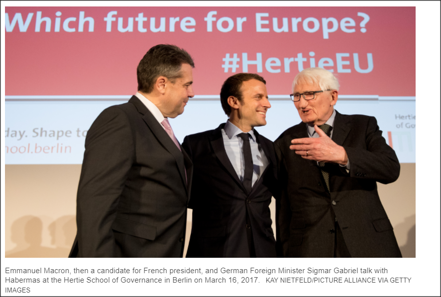 Although he has shied away from the French Revolution’s violence, Habermas has often described 1789 as the genesis of modern Europe and argued that a sense of connection to such historical events is vital to the “constitutional patriotism” he favors.