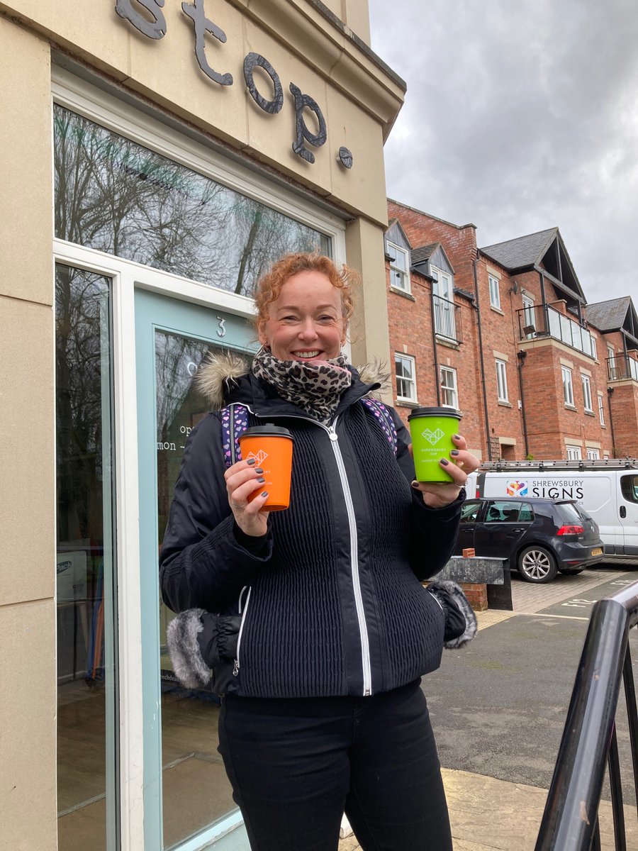 Introducing Andrea - another <a href="/shrewsburycup/">Shrewsbury Cup</a> hero! She says “I use <a href="/shrewsburycup/">Shrewsbury Cup</a> all the time. Why use a disposable when you can pick these up - enjoy your walk then drop them back to get your £1 back? And they do them in loads of cafes.” Be like Andrea - #thinkbeforeyoudrink