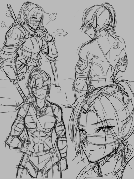 Currently dying from trying to learn how to draw something for the collab. It is really pissing me off with how it teeters into the uncanny valley, Can't show what it is yet sadly

So have some of the stress relief doodles I did to relax my angry hands 