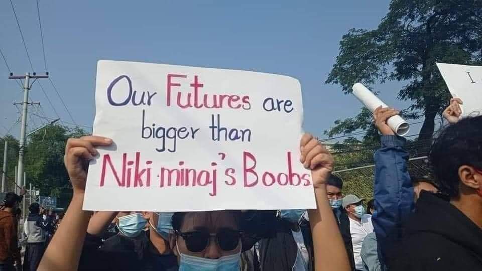 for_perawat's tweet photo. GIVE BACK DEMOCRACY

#Feb8Coup 
#WhatsHappeningInMyanmar 

Pics crd https://t.co/lxN7eeV87u