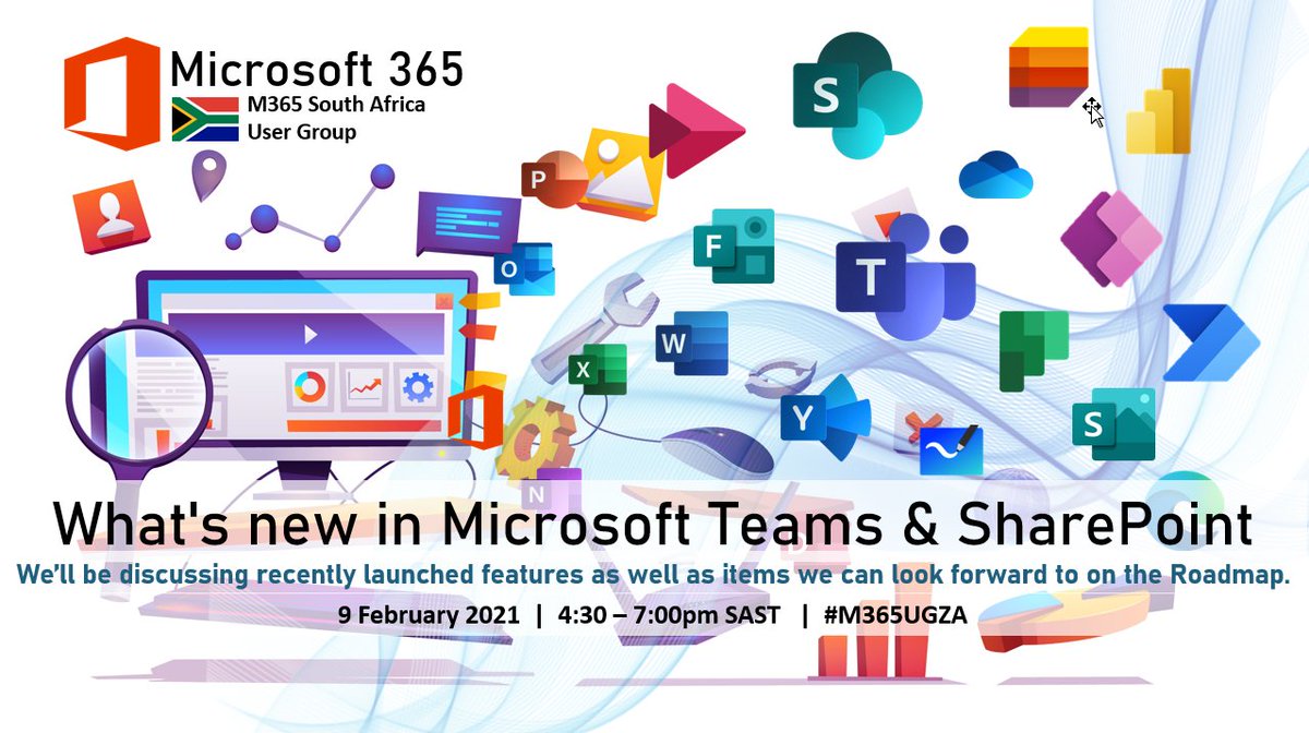 tracyvds's tweet image. Join us tomorrow for our monthly #M365UGZA for some #LearningThroughSharing. What&apos;s new in #Microsoft365 #Office365 #MicrosoftTeams &amp;amp; #SharePoint meetup.com/Johannesburg-O…