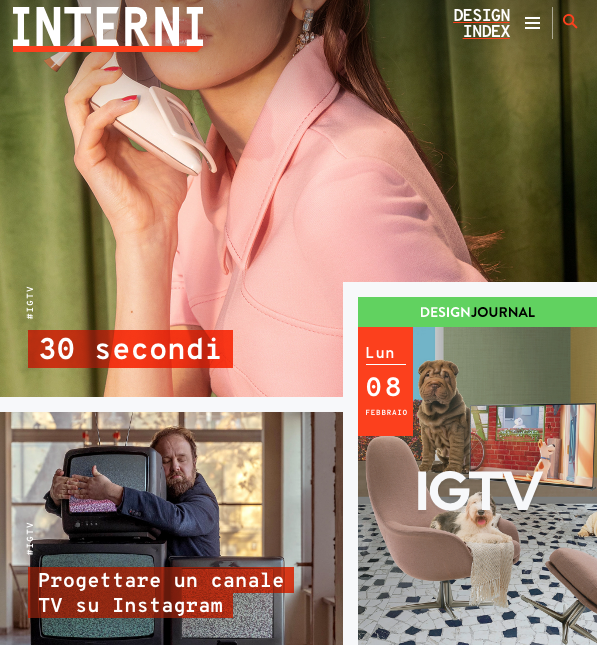 INTERNIMagazine's tweet photo. Tra tutti i mezzi a disposizione di chi comunica il design, la #Instagram #TV, #IGTV è quello meno conosciuto e sfruttato. Ma ha enormi potenzialità. Su #InterniDesignJournal parliamo di #InstagramTV
https://t.co/35xkPzfZIQ https://t.co/GqfDaXrMa7