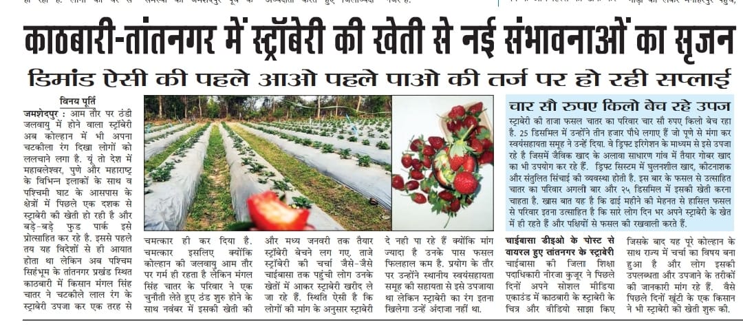 Found a place in the daily newspaper of Jamshedpur ...