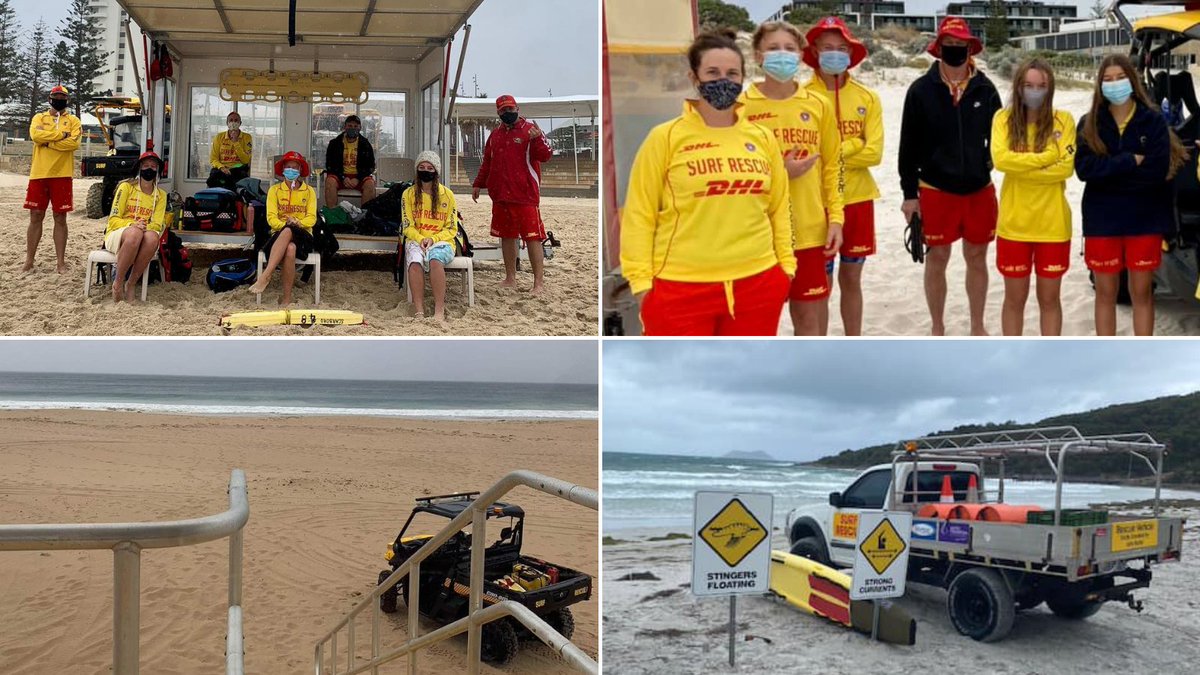 SLSWA's tweet photo. 🌦️ #WEEKENDWRAP // Patrols looked a bit different this past weekend with #facemasks and #wetweather, but this didn't stop our awesome volunteers who kept watch over #wabeaches to keep everyone safe 👌 
📸: #albanyslsc #fremantleslsc @PortBouvardSLSC  @ScarboroSLSC 
#slswa https://t.co/zCS6NBE8wd