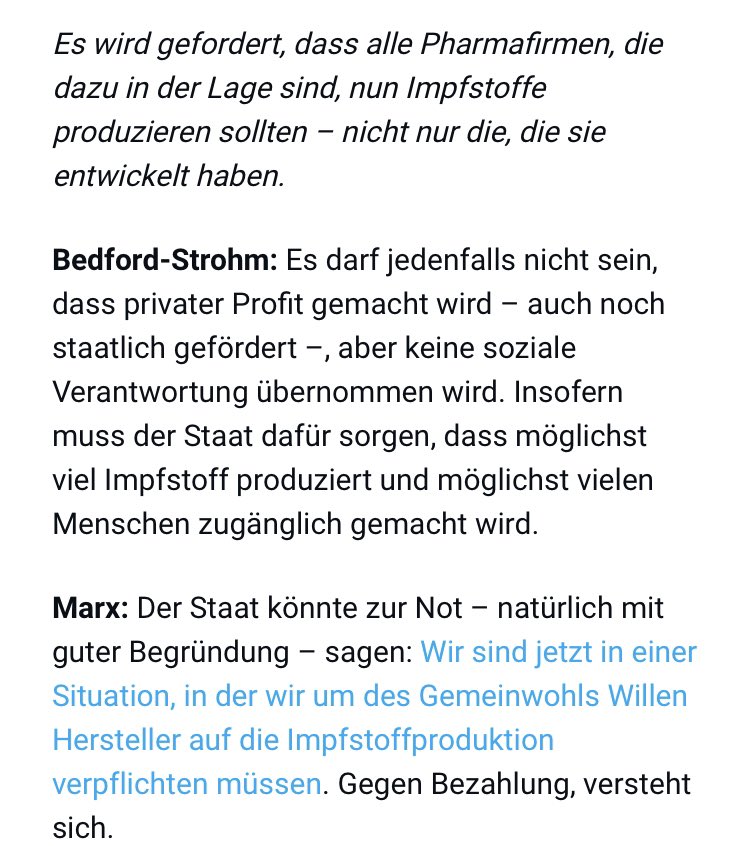 EKD und Bischofskonferenz haben sich jahrelang NULL für die Gefahr durch Pandemien interessiert und Biotec-Forschung behindert. Aber jetzt die schöne alte Platte von den gierigen Pharmakonzernen auflegen - die helfen derzeit mehr Menschen als Ihr! (aus der <a href="/AZ_Augsburg/">AugsburgerAllgemeine</a>)