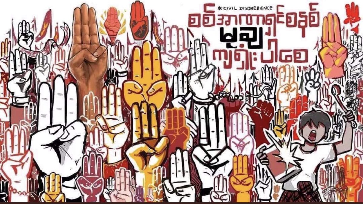 Even if we had to trade our lives for justice,we dare to die ten times !!!
GIVE BACK DEMOCRACY !!!
#WhatsHappeningInMyanmar 
#Feb8Coup