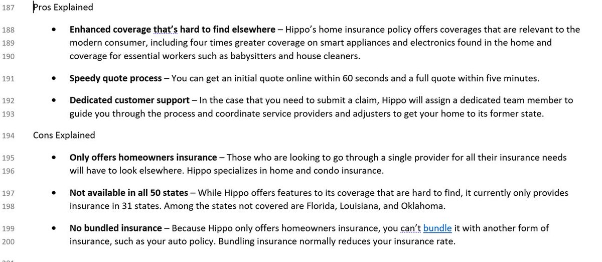 That's usually not enough. That's now become table stakes and the large companies such as StateFarm and Allstate can get there soon enough.Here is the list of their Pros and Cons that I got from 2 customers