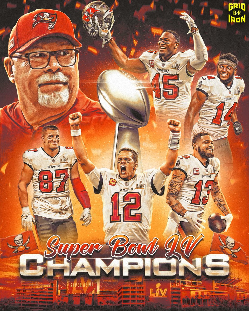 Tampa Bay Buccaneers Unsigned Super Bowl LV Champions