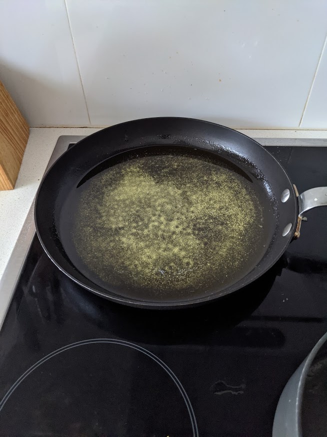 Step 2. melt stearic acid in with Ghee(or butter)
