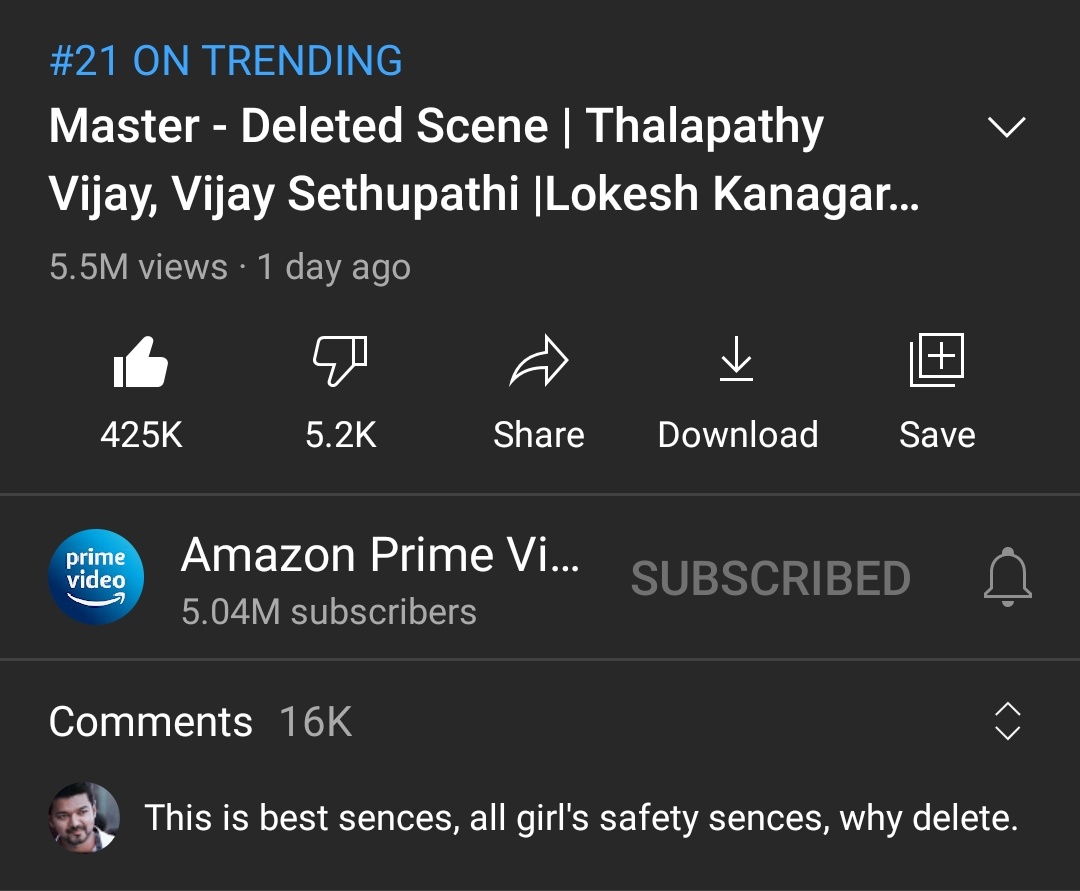 VaathiMalaysia's tweet photo. #VAATHICOMING Stats 📈
➡️30M+Million views
➡️980K+ likes
➡️46K+ Comments
#MasterDeleted scene Stats 📈
➡️5.5+Million views
➡️425K+ likes
➡️16K+ Comments
#MasterOST Stats 📈
➡️2.2+Million views
➡️220K+ likes
➡️10K+ Comments
THALAPATHY RULLING youtube😎
#Master @actorvijay https://t.co/YHLiCPQL5n