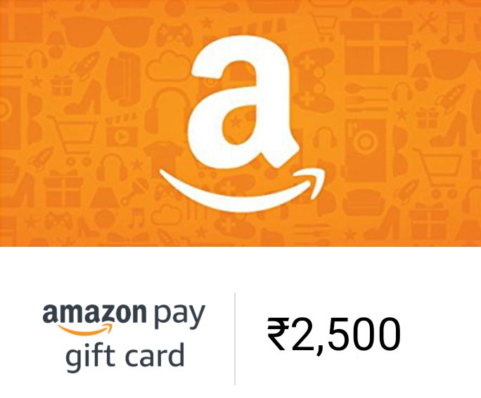 mega #GiveawayAlert #GiveawaycontestsIndia We're giving away Amazon gift cards worth ₹2,500 1)FOLLOW@indiagiveaways 2)Retweet 2)Tag your friends We'll pick 5 random followers & each will get a gift card worth 500. Winners will be declared after completing 2500 followers.