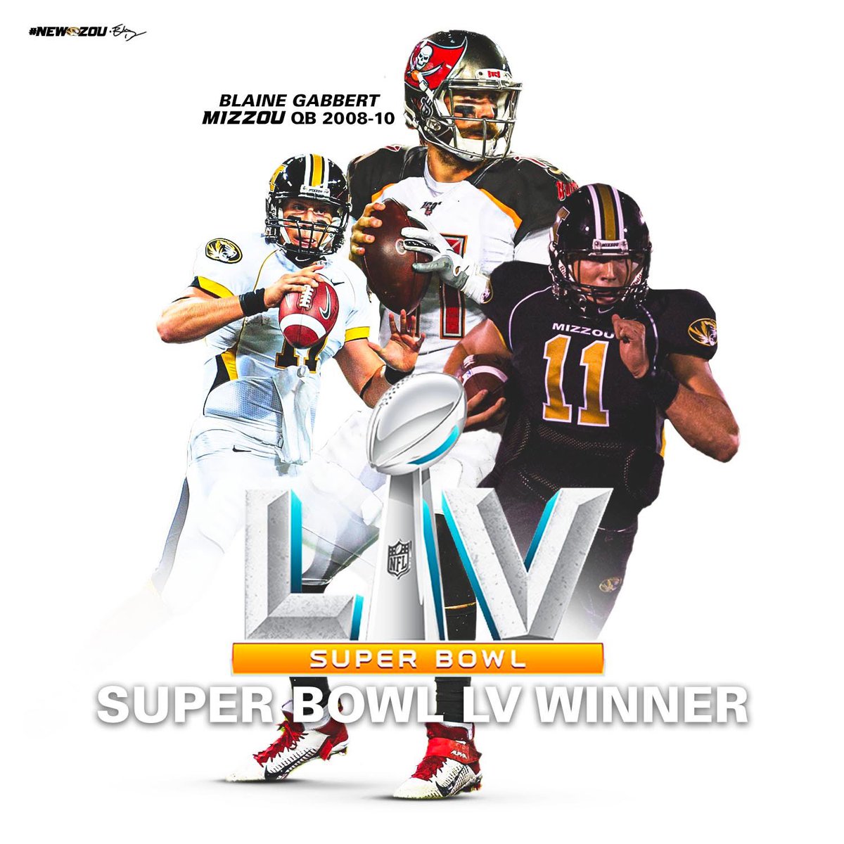 MizzouFootball's tweet image. #MizzouMade ➡️ #SuperBowl Champion! 🏆

Congrats, @BlaineGabbert! 🙌

#MizzouMade x #NewZou 🐯🏈