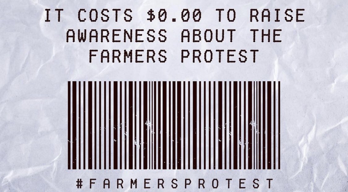 KisanEktaMarch's tweet photo. Injustice anywhere is threat to justice everywhere.

It costs 0.00 to create awareness about the #FarmersProtest. https://t.co/a6qbQWR2JY