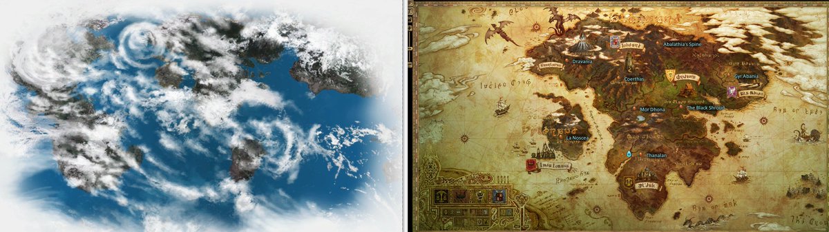 Hydaelyn texture from the moon cutscene versus the world map.