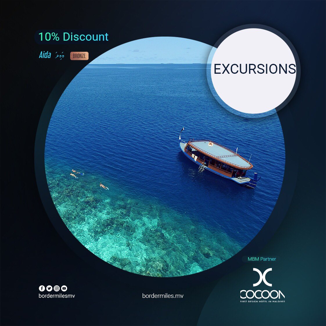 Some of the best excursions in Maldives can be reserved at <a href="/CocoonMaldives/">Cocoon Maldives</a>. 
Dolphin Cruise, Sunset Fishing, Snorkeling, Local Island Trip, Picnic Island excursion and many more. 
.
.
.
#BorderMilesMv #VisitMaldives #WorldsLeadingDestination #CocoonMaldives