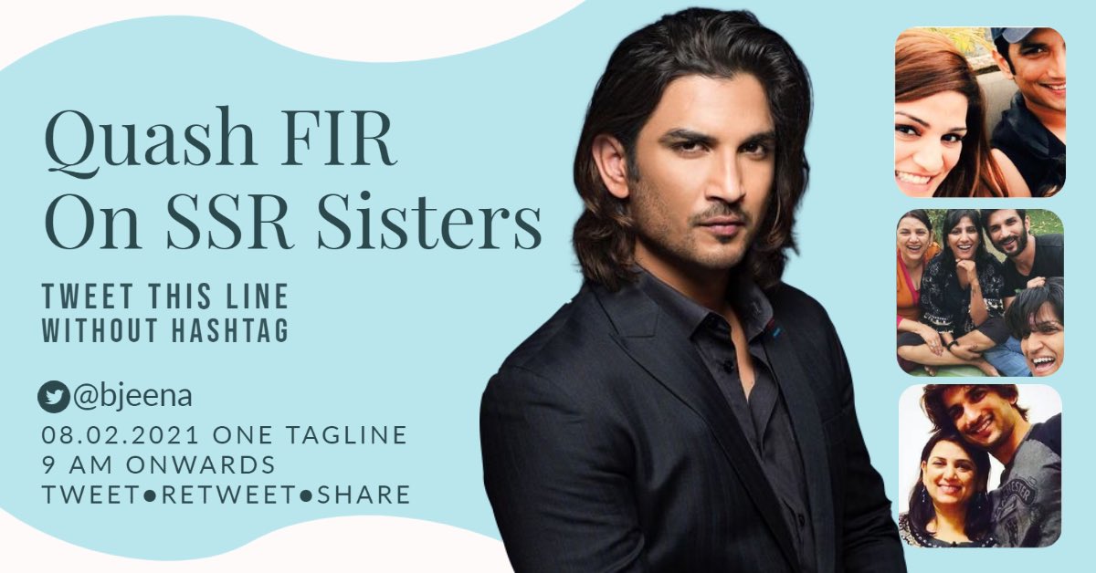 nilotpalm3's tweet photo. Quash FIR On SSR Sisters https://t.co/4dOu810150