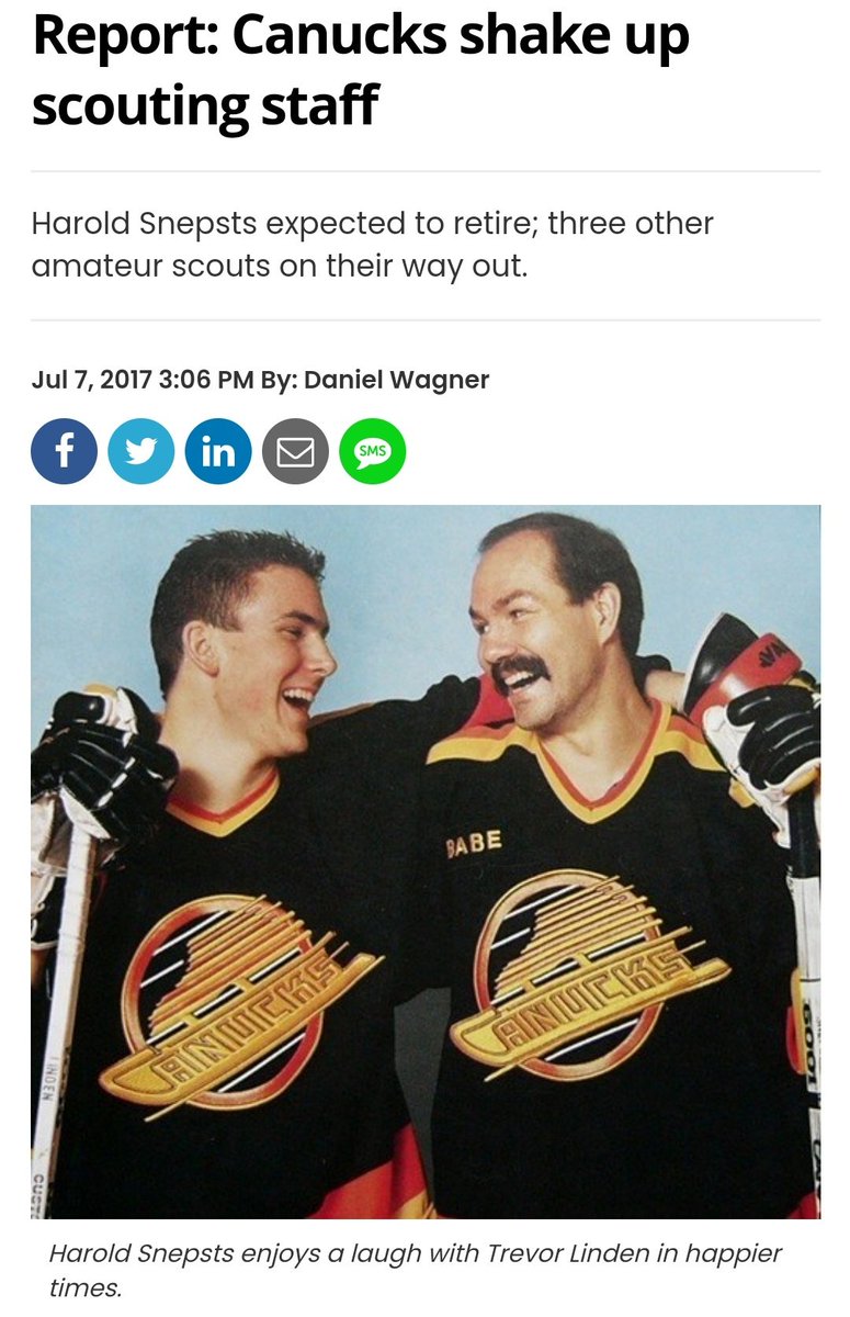 Except behind the scenes, where Judd Brackett had been promoted to dir of amateur scouting in 2016, plus more scouting shakeups in 2017Linden was making the changes, which of course was Benning and Weisbrod's bread and butterThis didn't go over well as it turns out