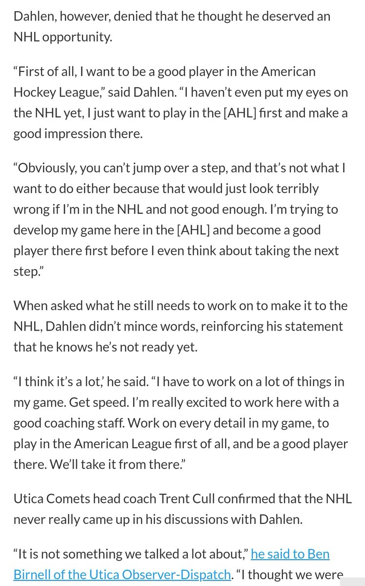 Also of Note:The ridiculous mess the Utica Comets were at one point (with high draft picks struggling to get ice time over 29 year old career minor leaguers.Jim Benning's ridiculous attempt at playing team doctor
