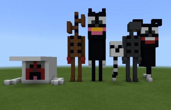Piggy112211's tweet photo. Ago a las criaturas de trevor henderson en minecraft https://t.co/KLhmYNAkCE