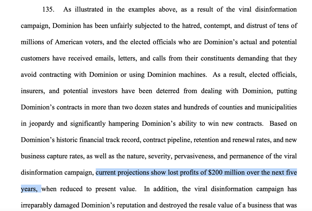 Customers and those with contracts with Dominion started looking to cancel their contracts. The resulting public distrust is destroying Dominion. You can see that meeting the elements in this case just isn't that hard.9/