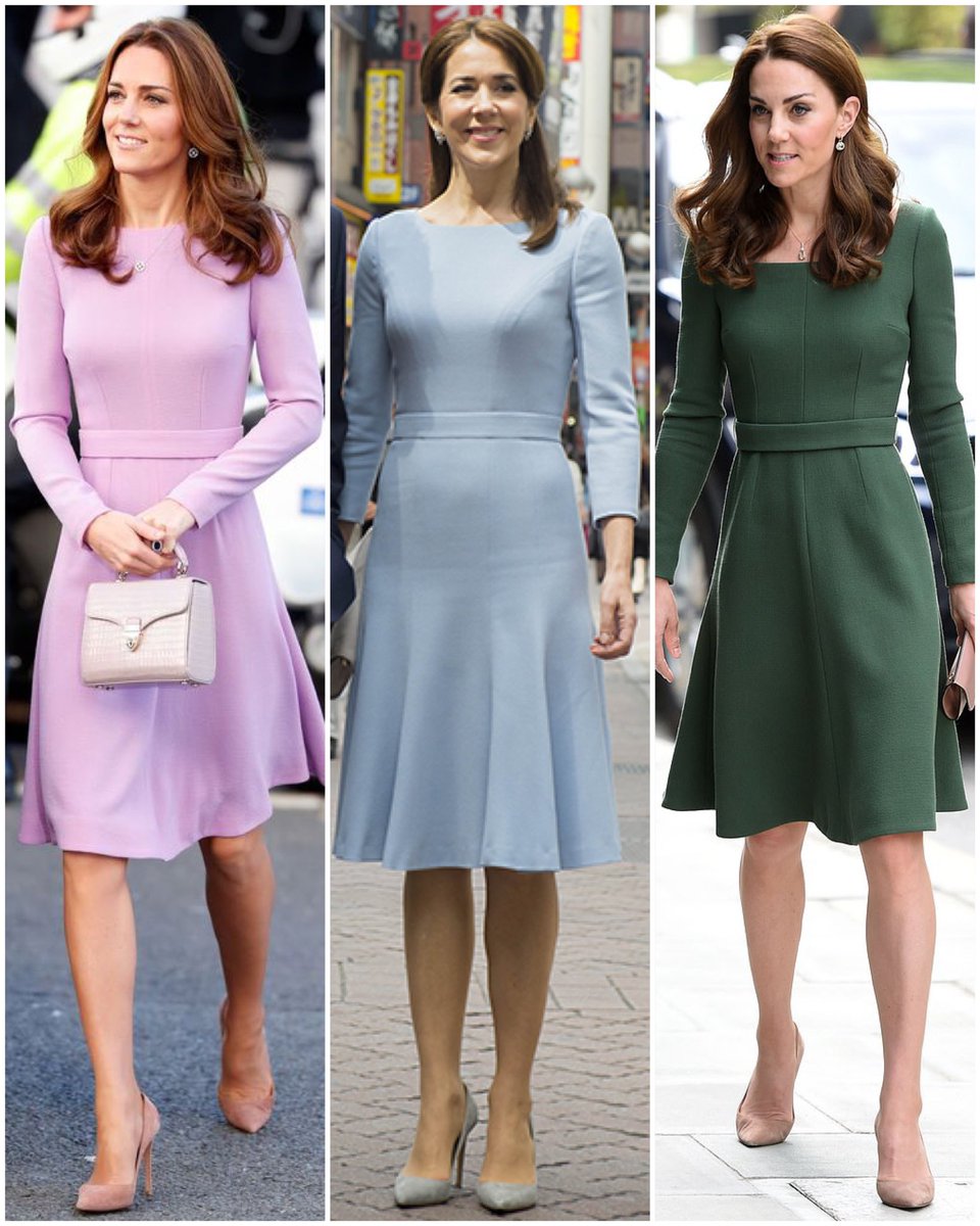 15: Emilia Wickstead *similar* custom dresses, first worn by The Duchess in 2017 and Princess Mary in 2015.