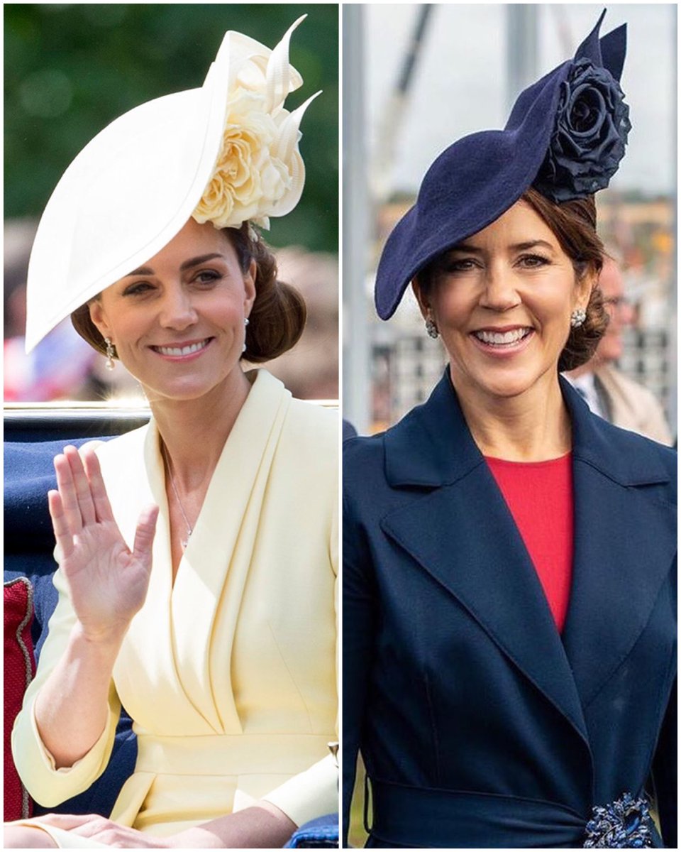 16: Philip Treacy *similar* cocktail hat, worn by The Duchess in 2018 & 2019 and by Princess Mary in 2019.