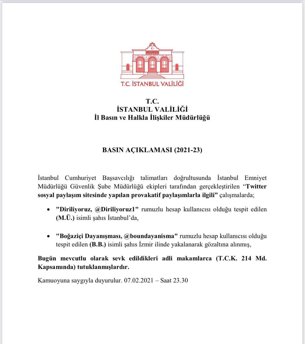 fatihtezcan's tweet photo. Beyza Buldağ güzel güldüğü için (?!) değil, MSGSÜ’de okuyup TİP üyesi olmasına rağmen Boğaziçi Üni’liymiş gibi @boundayanisma hesabını açıp 16 bin Boğaziçili öğrenci adına yazdığı nefret dolu metinlerle devleti tehdit, halkı tahrik edip kaos ve kan talep ettiği için tutuklandı! https://t.co/CWjhaGVL8C