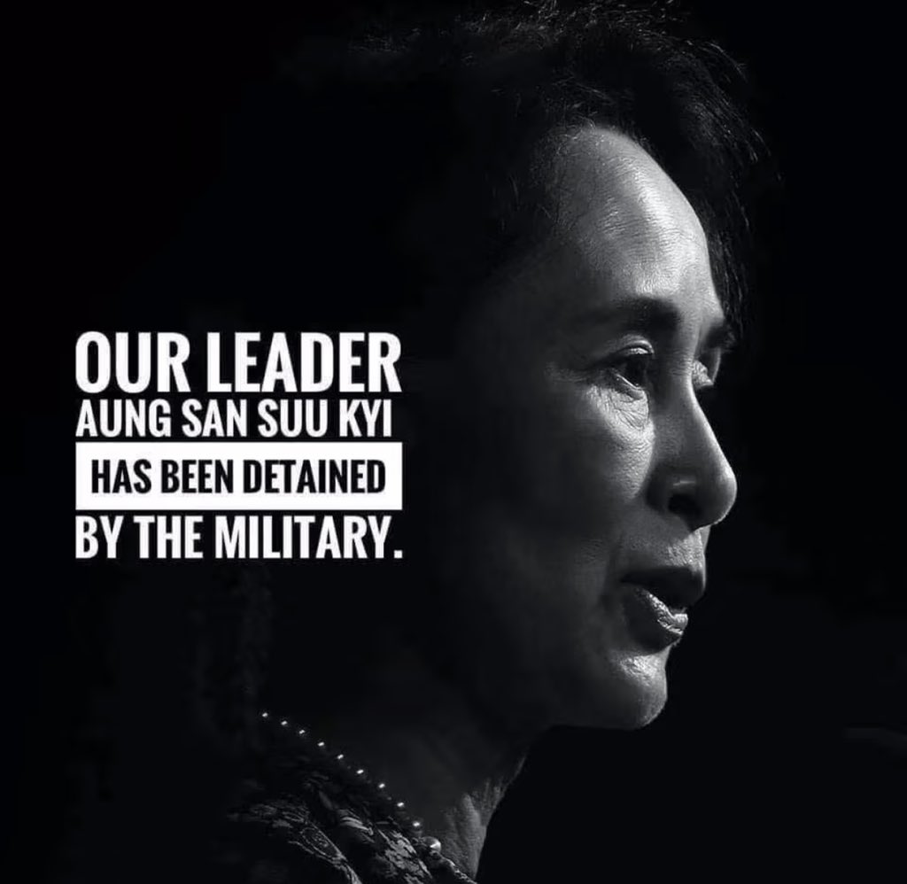 We want our leader back. 
#CivilDisobedience
#SaveMyanmar
#Save_Burma
#saynotodictatorship
#We_Fight_We_Win
#AungSanSuuKyi_government
#Reject_the_Military