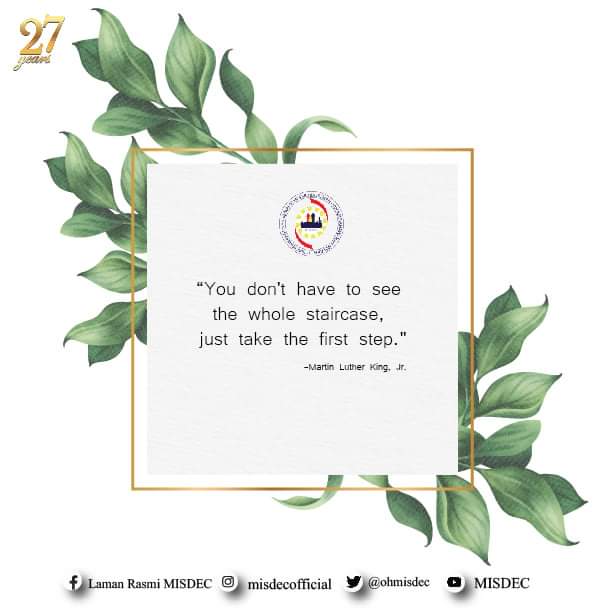 Good morning 🥰
.
“ You don't have to see the whole staircase, just take the first step. "
-Martin Luther King, Jr.
.
#misdec #misdeclah #kitajagakita