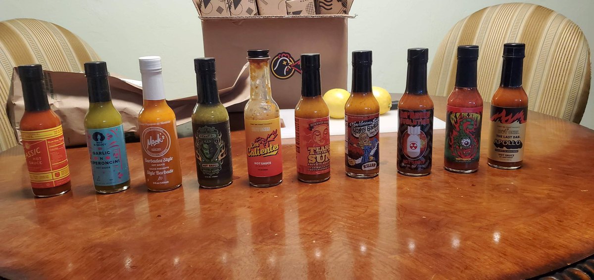 KageRamen's tweet photo. Hot ones challenge! Holy cow the last three are bad. DaBomb takes the cake. it easily dwarfed the last two for me #hotoneschallenge #hotsauce https://t.co/WWUz2QkA0A
