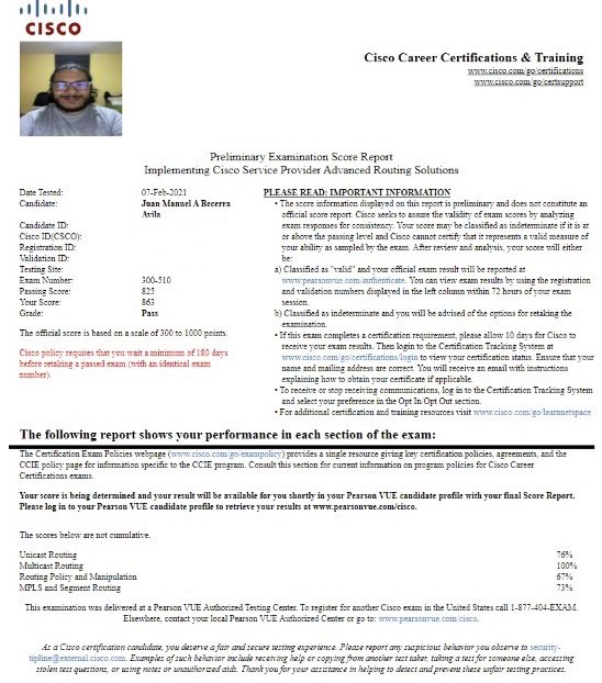jmanu24_'s tweet photo. I made it!!!... so apparently from tomorrow Iโm 2xCCNP
(and I thought multicast would be my lowest point ๐
)
#passed #spri #certified #ccnp #ccnpent #ccnpsp #cisco https://t.co/lrzlGNY7Xu