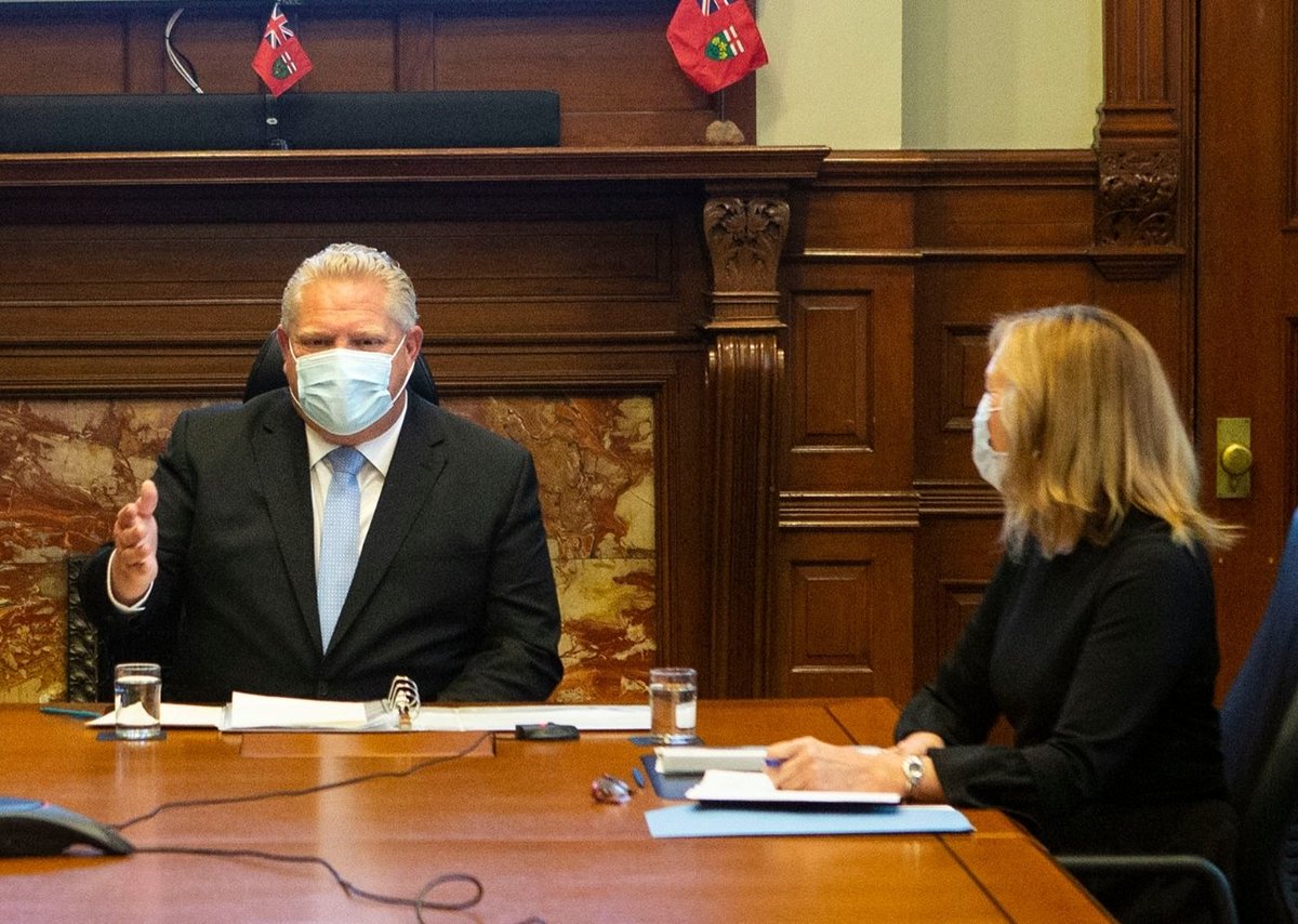 All this together, means Ford assumes public health authority from the podium, or photo-ops in his boardroom.With no one second guessing his claims of expert support, bc PHO didn't exist as an authority in the minds of the media and the public. Media didn't know to ask them.