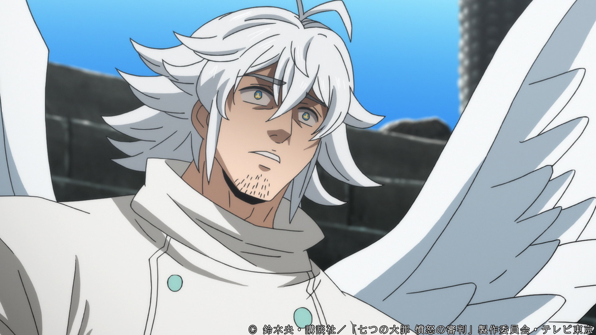 Tvアニメ 劇場版 七つの大罪 第5話あらすじ公開 3000年前 聖戦を終結させるために魔術士ゴウセルが 四大天使 マエルの記憶を改変する禁呪を使用したことが明らかになり 全文は 七つの大罪 Hpへ T Co 3php2ollt7 2 10より放送