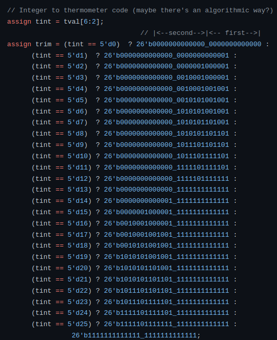 trim[0] makes a bigger difference than trim[1] because you're exchanging a D8 buffer for a D2, instead of D4 for D2. Agrees with this comment in the ringosc source, and with the way they are generating the control codes.