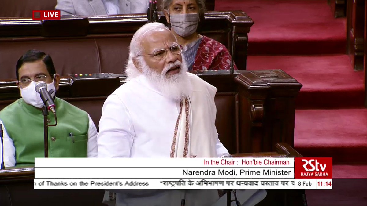 PM  @narendramodi speaks on  #FarmersProtests :Many MPs spoke on protests but no one explained what is the reason for these protests. Govt wishes to uplift all farmers. No. of landless  #farmers in the country is on a rise. Govt has responsibility towards such 12 crore farmers.