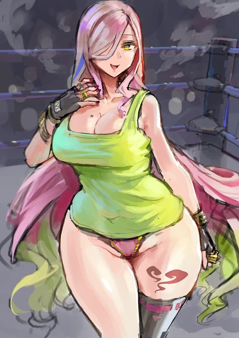 見返してギョッとしたのでいろいろなおした。プロレスお姉さん。反応くれた人ごめんね。 
