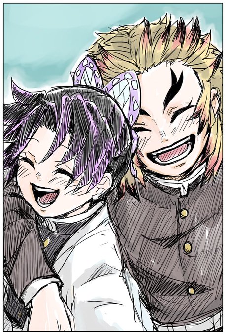 おかやきとりさんがTwitterに投稿した胡蝶しのぶ(鬼滅の刃)のイラスト。